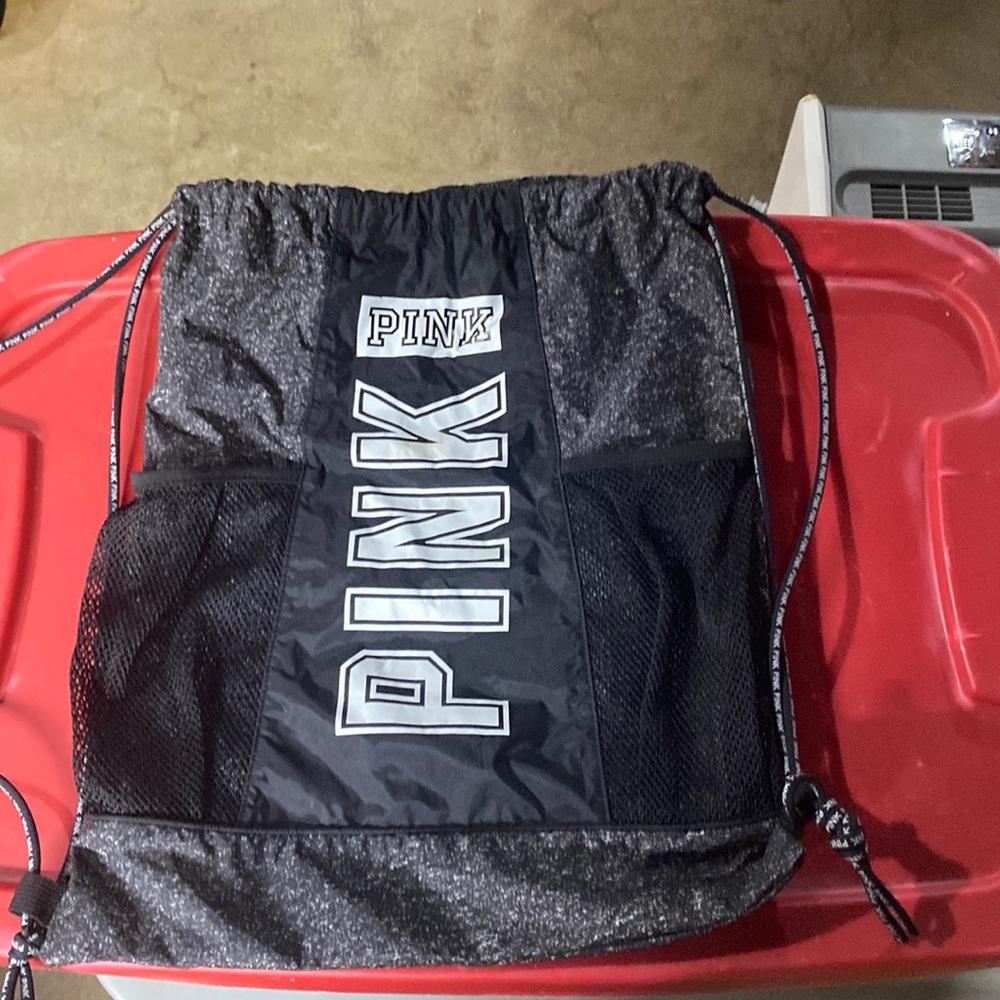 Pink drawstring backpack